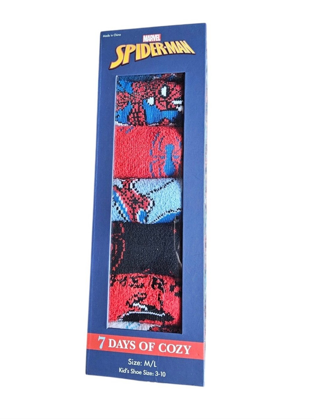 Marvel Spiderman 7 days of cozy socks